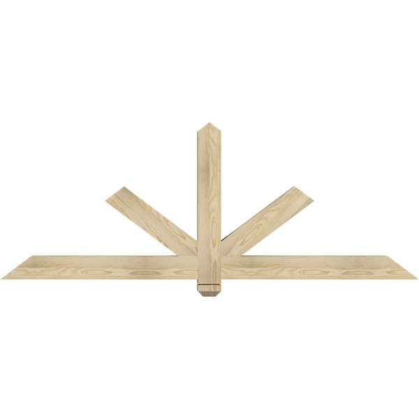 Ekena Millwork Kennewick Rough Sawn Timber Gable Bracket, Douglas Fir, 72"W x 27"H x 4"D x 4"F, 9/12 Pitch GBW072X27X0404KEN00RDF - main